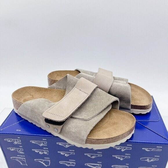 Birkenstock Kyoto Sandal Stone Coin Nubuck-Suede Leather EU 37 Womens US 6- 6.5